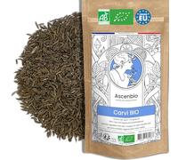 Ascenbio ✿ Carvi Entier BIO Origine EU 100g ✿ 100% Naturel Epice Saveur et Digestion ✿ Graines de Carvi ✿ Préparé et conditionné en France ✿ Emballage biodégradable