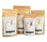 Ascenbio ✿ Coffret Découverte 4 Tisanes BIO du quotidien ✿ Zen et Relaxante, Journée et Soirée ✿ 4 x 60g Vrac ✿ Préparé et conditionné en France ✿ Emballage biodégradable