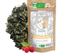 Ascenbio ✿ Feuilles de Framboisier BIO FRANCE 100g ✿ Pour Tisane Fin de Grossesse, Allaitement, Règles douloureuses ✿ Préparé et conditionné en France ✿ Emballage biodégradable
