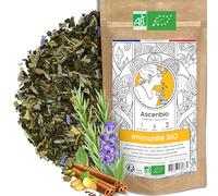 Ascenbio ✿ Infusion Immunité BIO ✿ Tisane Bien-être Hiver Défense ✿ 180 g vrac ✿ Préparé et conditionné en France ✿ Emballage biodégradable