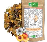 Ascenbio ✿ Infusion Summer Peach BIO ✿ Saveurs naturelles et fruitées PECHE/ICE TEA ✿ 180 g vrac ✿ Préparé et conditionné en France ✿ Emballage biodégradable