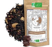 Ascenbio ✿ Thé Noir Choco Gourmand BIO ✿ Saveur Chocolat Amandes ✿ 180g vrac ✿ Préparé et conditionné en France ✿ Emballage biodégradable