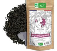 Ascenbio ✿ Thé Noir Nilgiri jardin Thiashola BIO, notes fruitées ✿ 180g vrac ✿ Préparé et conditionné en France ✿ Emballage biodégradable