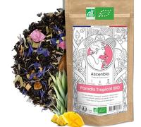 Ascenbio ✿ Thé Noir Paradis Tropical BIO ✿ Mangue, Ananas et Citron ✿ 180g vrac ✿ Préparé et conditionné en France ✿ Emballage biodégradable