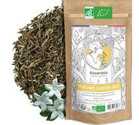 Ascenbio ✿ Thé Vert Jasmin CHUNG HAO Tradition High Grade BIO ✿ Floral sans arômes, 100% naturel ✿ 180g vrac ✿ Préparé et conditionné en France ✿ Emballage biodégradable