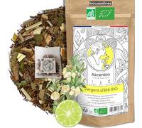Ascenbio ✿ Vergers d'Eté Rooibos Citron BIO PUR ✿ Tisane Rafraichissante, Relaxation, Détox ✿ 30 sachets mousselines ✿ Préparé et conditionné en France ✿ Emballage biodégradable