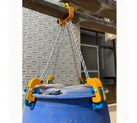 Ascenseur de chaîne, Pince de levage for fûts, chaîne 2/4, capacité charge 1 à 2 tonnes, crochet ressort(4 Chains - Load 2t)