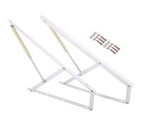 Ascenseur de lit service, 1 paire vérins à gaz mécanisme hydraulique lourd, support, charnières rabattables for coffre ou canapé-lit(White,110cm/3.6ft)