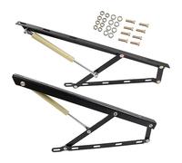 Ascenseur de lit service, 1 paire vérins à gaz mécanisme hydraulique lourd, support, charnières rabattables for coffre ou canapé-lit(Black,60cm/2ft)