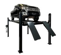 Ascenseur de voiture à 4 montants avec plate-forme secondaire, système élévateur de véhicule pour VTT, garage, parking et atelier