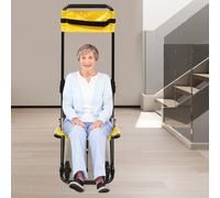 Ascenseur manuel, chaise d'escalier, chaise d'évacuation, avec ceintures de sécurité, monte-escalier portable pour le transfert quotidien, chaise d'évacuation pliante, supporte jusqu'à 100 kg