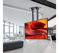 Ascenseur TV au Plafond - Support TV Double pôle à Hauteur réglable, Support de Montage téléscopique au Plafond inclinable, Convient aux téléviseurs à Profil Bas de 60 à 100 Pouces