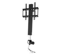 Ascenseur TV motorisé avec télécommande, support TV réglable en hauteur pour téléviseurs de 26 à 57", support TV électrique jusqu'à 50 kg, hub de 98 à 168 cm (aluminium, noir)