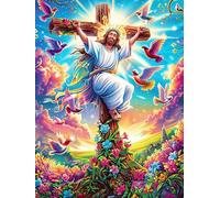 Ascension de Jésus Puzzles 300 Pièces pour Adultes Vision 3D Challenge Divertissant Créatif Famille Relaxation Art Décoration Moderne 300 PCS