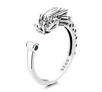 ASCHXUGX Bague Ajustable En Argent Sterling Avec Totem De Dragon Vintage, Bague Pour Femme En Argent Sterling S925,Argent,5