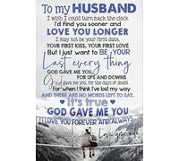 Ascigo Plaque en étain pour femme avec inscription « To My Husband I Just Want to Be Your Last Everything » - Décoration murale en métal - Cadeau amusant pour le salon et le bureau - 20,3 x 30,5 cm