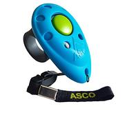 ASCO Finger Clicker, clicker Haut de Gamme pour Le Dressage au clicker, Chiens, Chats, Chevaux, clicker Professionnel, clicker pour Le Dressage des Chiens, Bleu AC04F