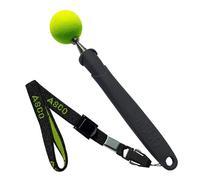 ASCO Target Stick avec Bracelet Extensible pour Chiens, Chats, Chevaux, Dressage et éducation au cliquet, Cible en Acier Inoxydable, Fonction télescopique 17-73 cm, Noir AC01TS