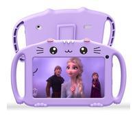 Ascrecem Tablette Educative Enfant 7 Pouces Android Tablette Enfants avec WiFi 6 Bluetooth Quad Core 2 Go RAM 32 Go ROM Tablet Bebe avec Contrôle Parental Jeux Éducatifs Étui Antichoc Youtube (Violet)