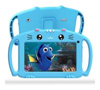 ascrecem Tablette Enfants 7 Pouces Tablette Tactile Enfant avec WiFi 2Go RAM 32Go ROM Android Tablette Educative avec Contrôle Parental Jeux Éducatifs Étui Antichoc de 3-14 Ans Garçon Fille (Bleu)