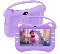 ascrecem Tablette pour Enfant 7 Pouces Android Tablette Enfants avec WiFi Cntrôle Parental Double Caméra Étui de Sécurité 2 Go de RAM 32 Go ROM 128 Go Extensible de 3-12 Ans Filles Garçons (Violet)