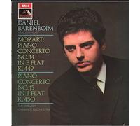 ASD 2434 DANIEL BARENBOIM Mozart Piano Concertos 14 and 15 English Chamber LP
