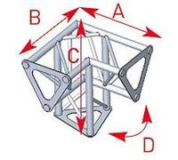 ASD 57ASD153 / Angle 3 départs 90Â° pied lg 0m25 x 0m25