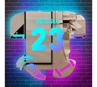 ASD Jewelry Lampe néon LED personnalisée en jersey pour mur, décoration murale, cadeau d'anniversaire pour fan de rugby, décoration de chambre d'enfant