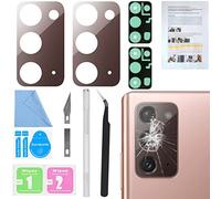 ASDAWN Lot de 2 lentilles de rechange pour appareil photo arrière ASDAWN Galaxy Note 20 6,7" avec manuel d'installation (français non garanti) + ensemble d'outils de réparation (bronze)