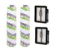 Asdazrxy Lot de 2 filtres de rechange et 2 rouleaux de brosse multifonction pour animal domestique Bissell Crosswave 3 en 1 pour aspirateur Bissell CrossWave 1866 1785 2052 1713