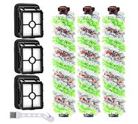 Asdazrxy Lot de 3 filtres de Rechange et 3 Rouleaux de Brosse Multifonction pour Animal Domestique Bissell Crosswave 3 en 1 pour aspirateur Bissell CrossWave 1866 1785 2052 1713