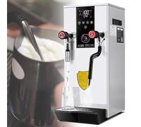 asdchZen 2500W Elektrische Melkopschuimmachine, 12L Commerciële Kokendwatermachine, Met 2 LCD-Temperatuurdisplays, Zilver, Wit