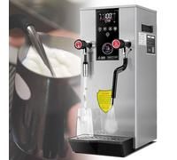 asdchZen 2500W Elektrische Melkopschuimmachine, 12L Commerciële Kokendwatermachine, Met 2 LCD-Temperatuurdisplays, Zilver, Zilver