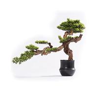 asdchZen Arbres Artificiels Arbre Artificiel Bonsaï Simulation Bienvenue Pin Décoration De Salon Art Classique Chinois Pot De Fleur en Céramique Simulation De Silicone Feuilles Maison Bureau Simuler