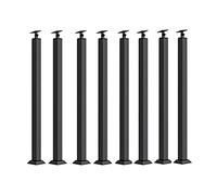 asdchZen Balustres Carrés pour Escalier, Angle Réglable, Noirs, pour Terrasse, Villa, Loft, Plateforme, Hauteurs 70, 80, 90, 100, 110 Et 120 Cm, Lot De 8, Longueur Totale 150 Cm / 59 Pouces.