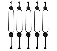 asdchZen Balustres De Clôture/Plateforme Extérieure pour Terrasse/Véranda/Escalier en Bois, Protection pour Enfants Et Animaux Domestiques, Design Ovale Ajouré, Lot De 5, Hauteur 85 Cm/33,5 Pouces