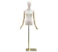 asdchZen Buste De Mannequin Féminin pour Tailleur, avec Tête Et Bras Détachables, Hauteur Réglable, 5 Styles De Socle pour La Présentation De Vêtements.