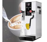 asdchZen Commerciële Melkopschuimer, 12 Liter Stoommelkopschuimmachine, Multifunctionele Elektrische Melkschuimmaker Met LED-Display, Zilver, Wit