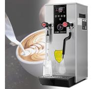 asdchZen Commerciële Melkopschuimer, 12 Liter Stoommelkopschuimmachine, Multifunctionele Elektrische Melkschuimmaker Met LED-Display, Zilverkleurig.