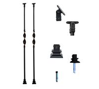 asdchZen Ensemble De 2 Balustres D'Escalier Intérieurs en Fer Forgé, Barreaux De Marche/Escalier Métalliques pour Grenier, Couloir Ou Garage, Style 1, Hauteur 75 Cm/30 Pouces.