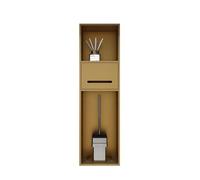 asdchZen Étagère Encastrée pour Salle De Bain, Niche De Rangement pour Papier Toilette, sans Carrelage, pour Salon, Chambre À Coucher, Hôtel, Doré, 800 X 230 X 125 Mm