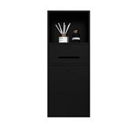 asdchZen Étagère Encastrée pour Salle De Bain, Niche De Rangement pour Papier Toilette, sans Carrelage, pour Salon, Chambre À Coucher, Hôtel, Noir, 700 X 280 X 135 Mm