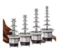 asdchZen Fontaine À Chocolat Électrique, Fondue À Plusieurs Niveaux pour Fêtes, Événements Et Restauration, 5E Étage