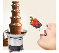 asdchZen Fontaine À Chocolat en Acier Inoxydable, Conception Multicouche pour Un Écoulement Fluide, Idéale pour Les Fêtes Et Les Anniversaires, 5E Étage