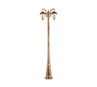 asdchZen Lampadaire D'Extérieur À 2 Lumières, Poteau Haut en Verre, pour Cour, Rue, Jardin, Pelouse, Allée, Villa, Paysage, Pilier en Aluminium, Hauteur 320 Cm, Hauteur 290 Cm