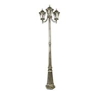 asdchZen Lampadaire D'Extérieur À Trois Têtes, Éclairage Électrique E27, Éclairage De Paysage, Éclairage De Rue, Double Usage, Étanche Ip55, 2,5 M, B