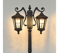 asdchZen Lampadaire D'Extérieur Amen, Éclairage De Rue, Jardin, Pelouse, Pilier en Aluminium Étanche, Paysage, Colonne Antirouille, Villa, Communauté, L, Noir, Hauteur 230 Cm