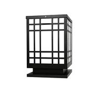 asdchZen Lampadaire D'Extérieur Carré Européen Ip54, en Aluminium, Étanche, Éclairage D'Extérieur, Luminaire Décoratif De Rue, Style Vintage, Idéal pour Un Jardin Ou Une Cour, E27