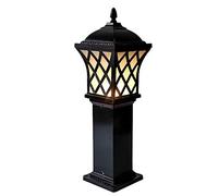asdchZen Lampadaire D'Extérieur en Aluminium, Imperméable Ip54, Éclairage D'Extérieur, Luminaire Décoratif en Verre, Idéal pour Un Jardin, Une Cour, Une Villa Ou Un Stade, E27, Noir