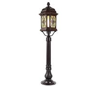 asdchZen Luminaire De Poteau Étanche avec Support De Pilier pour Terrasse, Patio, Entrée, Rue, Jardin, Applique Murale Extérieure, Lampe Pilier Portable